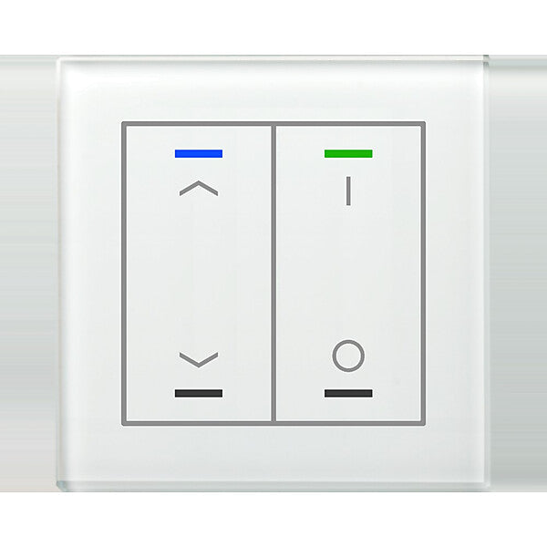 MDT technologies Glastaster II Light 2-fach RGBW,sw,Jalou,schalt BE-GTL2TW.C1
